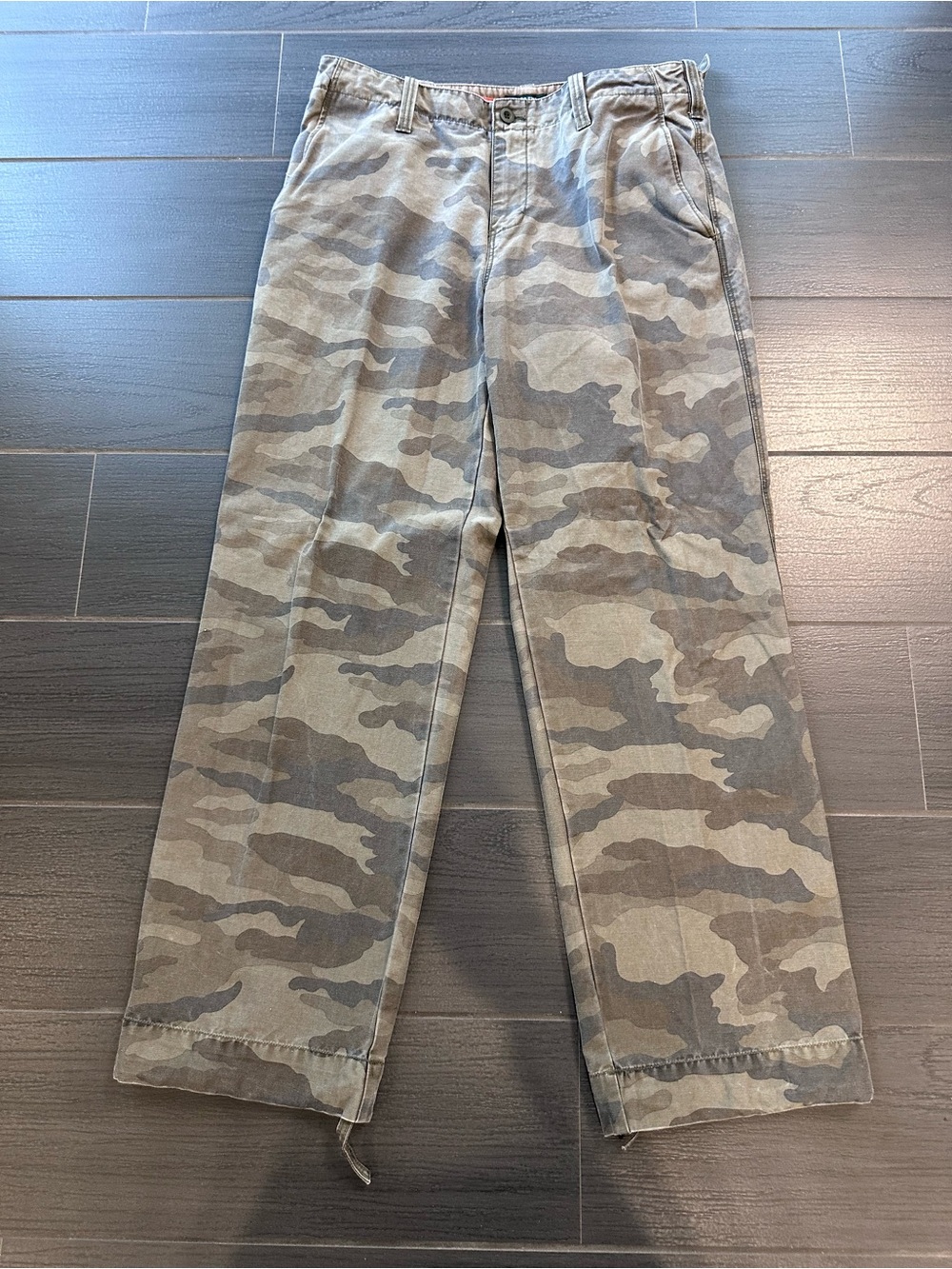Men's Vintage J. Crew 2004 Relaxed for Straight-Leg Pants - Green Camo